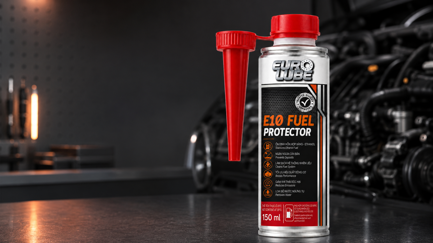 Lon phụ gia xăng E10 EUROLUBE E10 FUEL PROTECTOR 150 ml